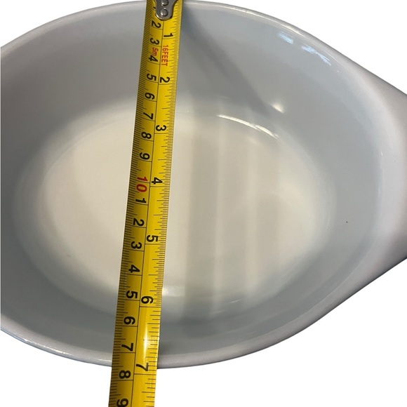 Pyrex Golden Bouquet 1.5 qt Blue and Gold Casserole Dish (1965) - Picture 10 of 11